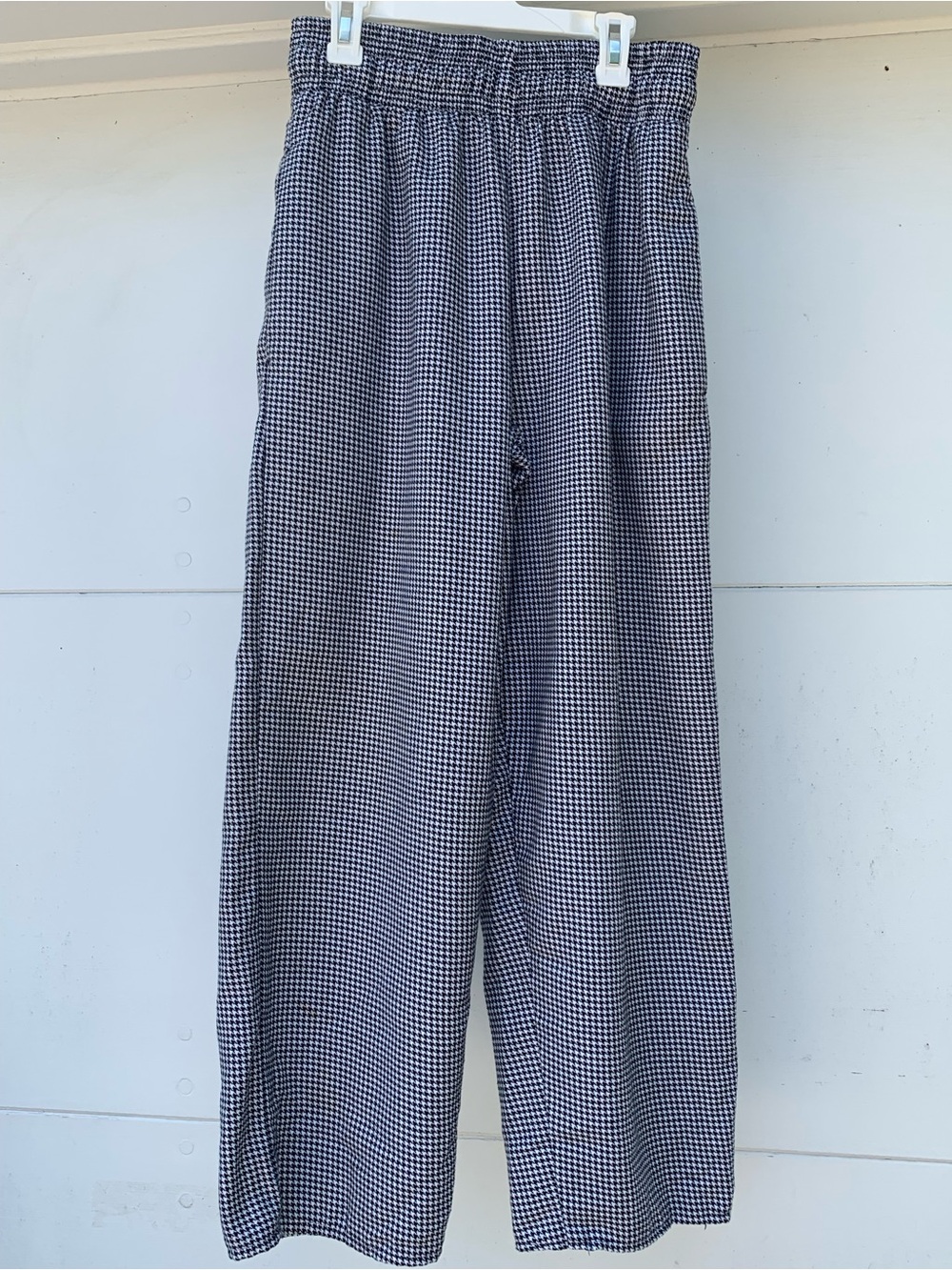 Women's Chef pants black and White houndstooth